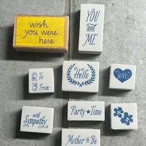 Decorative rubber stamp,designed to personalize stationery